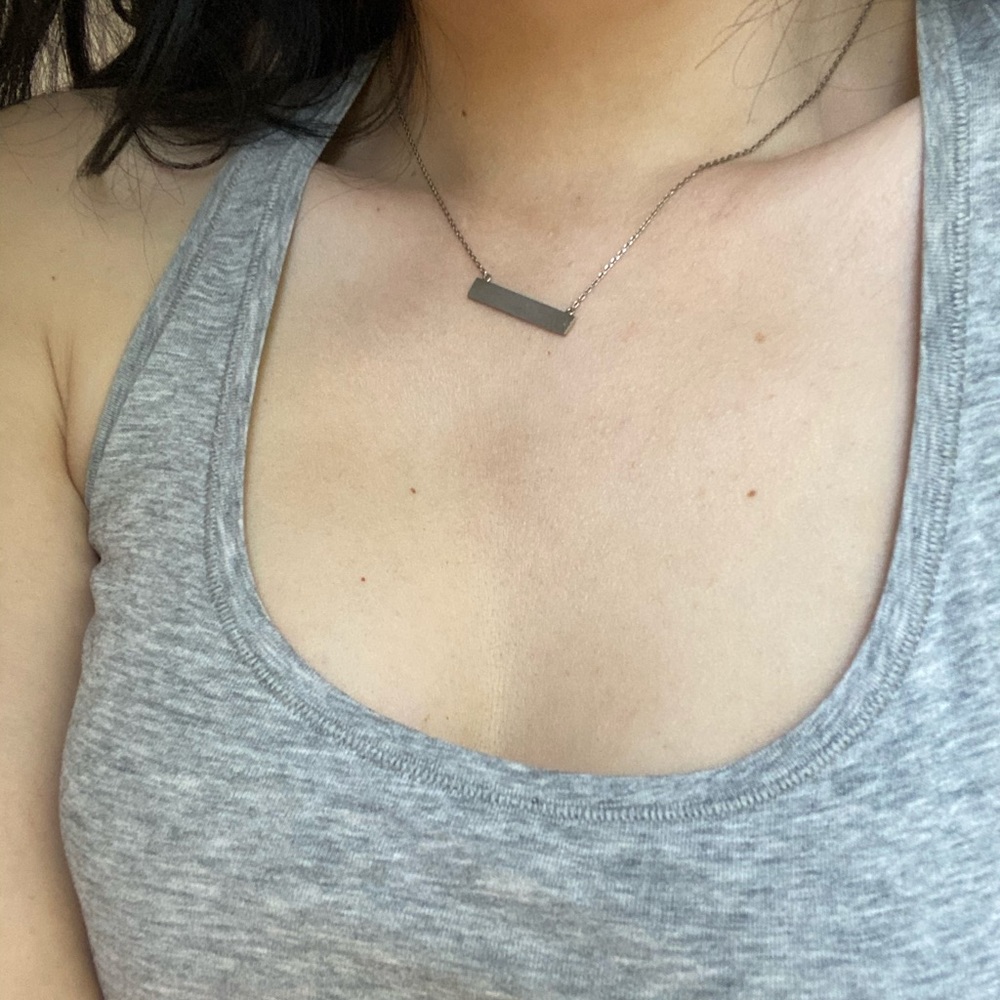 Bar nameplate necklace
